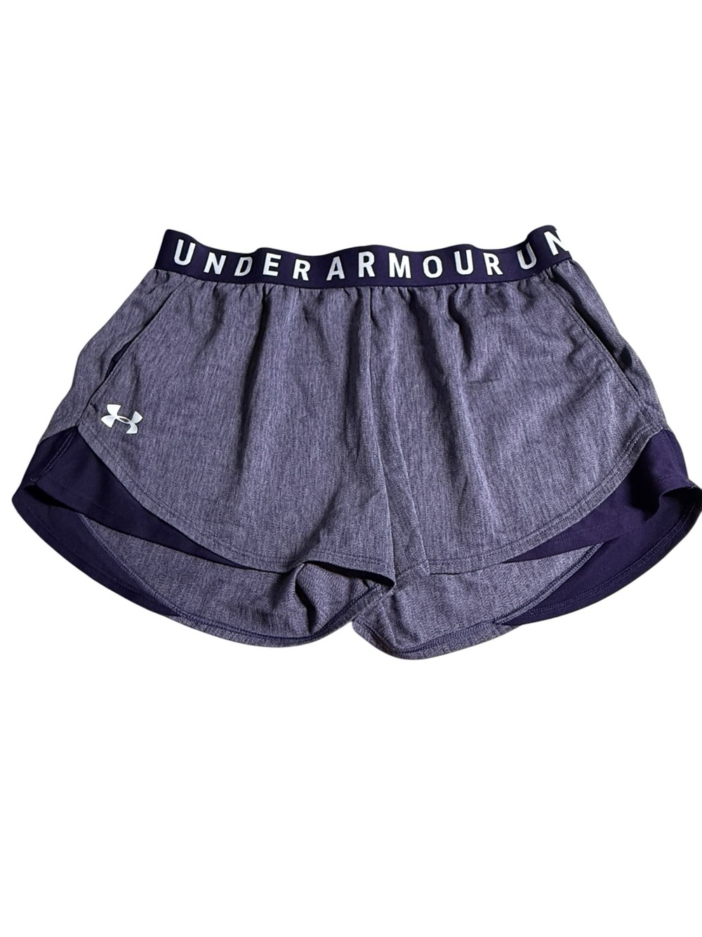 Under Armour Women's Heathered Purple Two-Tone Athletic Shorts